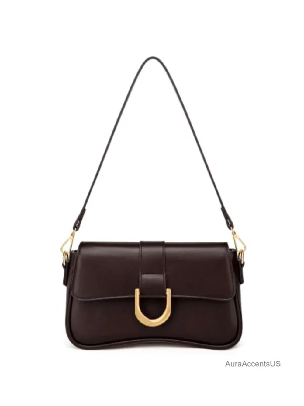 Faux Leather Hobo Shoulder Bag Small Handbag Retro Clutch Purse Vegan Leather
